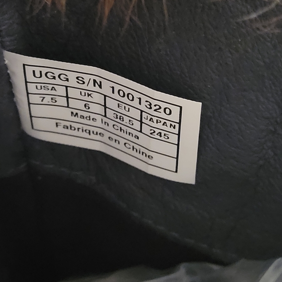 Ugg Foxly Leather Lamb Fur Boots Platform Luxury Designer S/N 1001320 NEW #728 - Picture 17 of 17